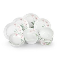 코렐 [코렐] 백합 4인 홈세트 18p 한식기세트, 상세 설명 참조