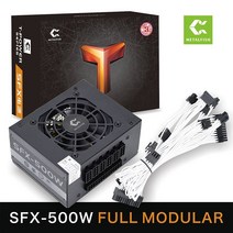 컴퓨터파워교체 채굴파워 파워서플라이 METALFISH SFX-500W 컴퓨터 미니 PCHTPC용 완전 모듈식 SFX 전원 공급 장치