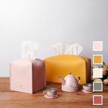 각티슈 케이스 갑 티슈커버 사각형 직각, 옐로우