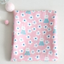 [원단쟁이] 여름철 옷 블랭킷 이불원단 무형광 천연꼰사인견 큐티래빗 E25