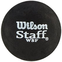 Wilson Staff 스쿼시 볼 슬로우 (초보자) 블랙 (옐로우 도트) 2개 팩, Slow (Beginners)