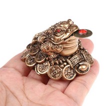 두꺼비 황금두꺼비 대박돈더미 황동두꺼비 삼족두꺼비 복두꺼비 중국 fengshui 돈 동전 두꺼비 입상 행운의 재산 금 개구리 탁상 장식 장식 사무실 홈 책상 장식, 청동