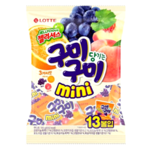 롯데 젤리셔스 구미 당기는 구미 미니 세가지 맛 195g 1개