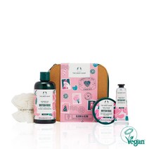 더바디샵 스몰 브리티쉬 로즈 샤워젤 250ML + 바디요거트 200ML + 핸드크림 30ML + 미니 라미릴리 + 전용파우치 선물세트 GXM22 SML B/ROSE(선물포장), 1