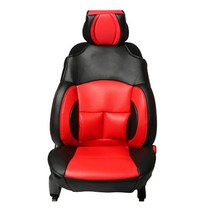 파트라 쇼레자 버켓시트 엠보싱 인조가죽 자동차 쿠션, 쇼레자-레드(1P)