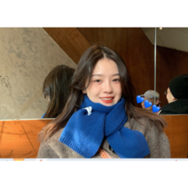 페이딩 니트 울 패딩 커플 여성 겨울 페이딩 목도리