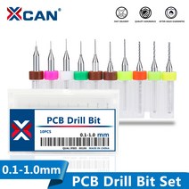 xcan pcb 드릴 비트 0.1-1.0mm 인쇄 회로 기판용 텅스텐 카바이드 마이크로 드릴 비트 487, 0.3mm, 2박스(20개)