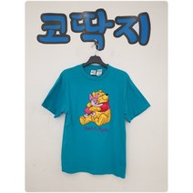 남04364 디즈니스토어정품 푸 자수마킹 라운드 크루넥 반팔 티셔츠 중고구제 코딱지구제