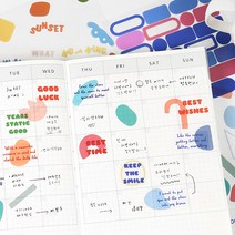 리리월드 북유럽 감성 다꾸 다이어리 데코 스티커, 데코-01
