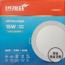 금호 LED DOWNLIGHT 6인치 15W 주광색 매입형 방습 욕실전용