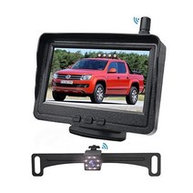 4.3인치 모니터가 장착된 트럭용 3T6B 무선 백업 카메라 방수 슈퍼 나이트 비전 170° 번호판 히치 리어 뷰 픽업 SUV RV, 4.3