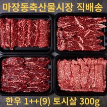 마장축산물시장 직배송 1++ 투쁠 마블링9 최상위등급 최상급 한우 특수부위 토시살 300g