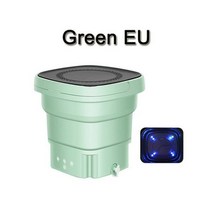 미니짤순이 접이식 세탁기 건조기 양동이 블루 라이트 살균 저소음 양말 속옷 미니 휴대용, Green EU