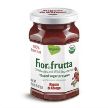 피오르디프루타 오가닉 스트로베리 프루츠 스프레드쨈 유기농 딸기잼 250g(8.82oz), 250g, 1개