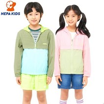 네파키즈 컬러블럭 윈드브레이커 자켓 KID0654