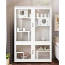 캣빌라 고양이 호텔장 별장 고양이놀이기구 공간 분리, 90 x 60 x 60 cm