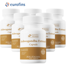 Immortal Herbs 아슈와간다 캡슐 9.55% 위다놀라이드를 1000mg x 90캡슐 알약, 540 캡슐 (6 병들)