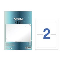 가재울산업 폼텍 방수라벨지 PP3120 2칸 10매x2개 한국 애니라벨 5697-5609756ea, gajae6526 본상품선택