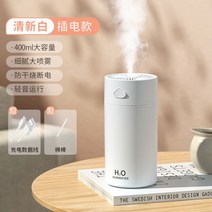 가습기 소형 사무실 데스크탑 음소거 침실 기숙사 학생 홈 미니 휴대용 USB 충전 자동차 에어 아로마 디퓨저 스프레이 임산부 베이비 모이스춰 라이징 네트 레드, 플러그인 모델-흰색 면봉 1 나