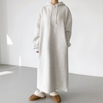 데일리 박시 후드 롱원피스