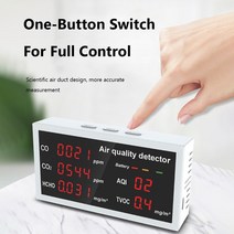 공기질측정기 이산화탄소 측정기 co2 유해가스 미세먼지 Wi-Fi 스마트 공기 품질 모니터 CO2 미터 디지털 온도 및 습도 센서 테스터 PM2.5 PM1.0 TVOC 포름 알데히, [02] tpye 2, 02 tpye 2