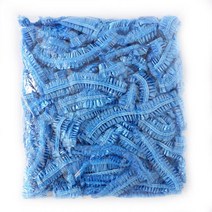 100Pcs 일회용 샤워 캡 지우기 스파 헤어 살롱 호텔 입욕 방수 탄성 샤워 모자 욕실 제품 목욕 보닛, 100pcs-블루