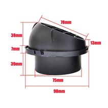 닥트자재 42/60/75mm 에어 벤트 덕트 t자형 엘보 파이프 베바스토 디젤 주차 히터용 히터 배기 커넥터 조이너, 5.75mm Air Vent A