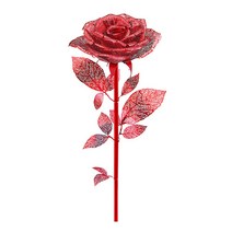 Piececool 3D 금속 퍼즐 골든 로즈 DIY 모델 키트 성인 하이틴 완구 퍼즐 발렌타인 데이 선물, 01 빨간, 한개옵션1
