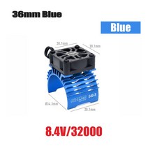 원격 조종 RC Surpass Hobby-RC 모터 팬 380 듀얼 냉각 28mm 29mm 36mm 방열판 1/8 1/10 1/12 자동차용 390 540 550 브러시리스, [07] 36mm Blue