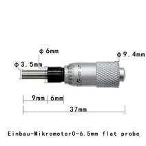 디지털 마이크로미터 외측 외경 내측 내경 마이크로 헤드 너트 헤드가 있는 차동, 0-6.5mm 플랫
