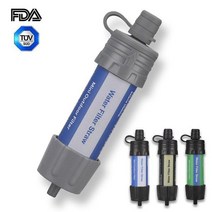 정수빨대 텀블러형 LifeStraw 물병 물통 라이프 스트로우 캠핑 필터 빨대, one size, 그린+블랙
