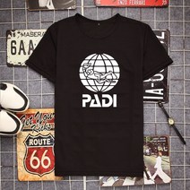 padi 다이빙 티셔츠 패디 스쿠버 로고 프리 다이버 반팔 cmas