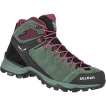 살레와 Salewa Alp Mate Mid Waterproof Hiking Shoes Women - Duck Green/Rhododendon 5085