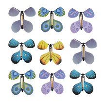 교육용 교보재 키덜트 장난감 플라잉나비 비행 요정 고무 밴드 구동 마술 트릭 소품 감기 서프라이즈 생일 웨딩 카드 선물 멋진 물건 나비, [06] 9pcs Random color