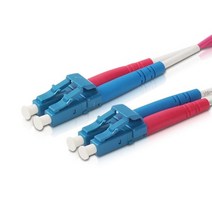 랜스타 OM4 광 점퍼코드 10G LC-SC DUPLEX LSZH 난연 케이블 30M 퍼플 LS-OM4-LCSC-30M