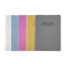 블루마토 [블루마토]반짝이 수첩노트6 (happines fiary)[882]/표지PVC커버/ 5컬러 (파랑/분홍/은색/금색/차콜)랜덤, 단품없음