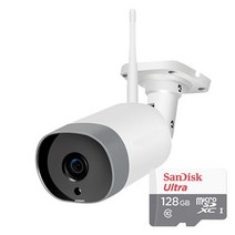 [싸드] 미캠 실외형 200만화소 가정용 홈CCTV IP네트워크 와이파이 카메라 [128GB포함], 128GB포함
