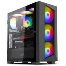 darkFlash DNX700 MESH RGB 블랙 미들타워 케이스, 1개, 선택하세요