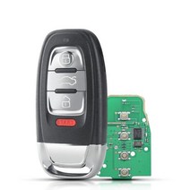 자동차 문리모컨 원격시동 스마트폰 경보기 KEYYOU 스마트 원격 키 315MHz433MHZ868MHZ Audi Q5 A4 A4L A5 A6 A7 A8 RS4 RS5 S4 S5 세, 433MHZ+4 Buttons