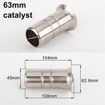 51mm 60mm 범용 오토바이 슬립 온 DB 킬러 촉매 소음기 소음 제거기 배기 흐름 모토 이스케이프 머플러, 15 A13-63MM