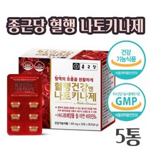 종근당 혈행건강 나토키나제 나토키나아제 낫토키나제 효능 혈액순환 개선 제 혈행 관리 혈관 청소 낫토 발효 효소 피브린용해효소 nk 나토배양물 낫토배양물 낫또 알약 정제, 5 E_A 10 개월분