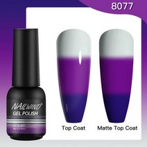 Nailwind하이브리드 세미 퍼머넌트 네일 폴리시 젤 8ml UV 바니시 네일아트 디자인 매니큐어 베이스 탑코트 프라이머 매트, 없음, 8077