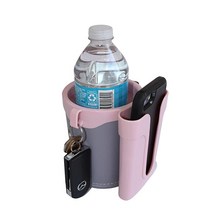 BikeCupHolder - 그레이 및 핑크 휴대폰 키 비치 크루저용 홀더 콤보 통근용 자전거