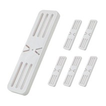 차차미 만능 회전형 멀티탭 슬라이드 브라켓 벽부착 고정걸이, 화이트, 6개