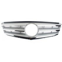 프론트 그릴 범퍼 메르세데스 벤츠 W204 용 ClassC C200 300 350 AMG 다이아몬드 GT BLK 실버, 11 Silver