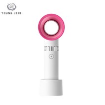 young Jedi 2022 아이디어 미니 날개 없는 선풍기 usb 충전 학생 커플 휴대용 무음 선풍기 무풍선풍기 무선 선풍기 차이슨선풍기, 흰색