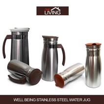 스텐 물병 5TYPE 800ml 1000ml 1200ml 손잡이 개폐식 물통 저그 0.8L 1L 1.2L, 스텐물병[손잡이]1L