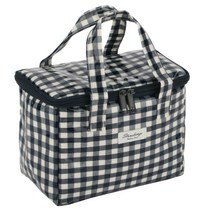 보온보냉가방 미디엄 체크네이비 아이스박스, 큰무늬 핑크래빗-M