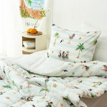 아망떼 하와이안 인견 시어서커리플 누빔여름이불 침구세트SS