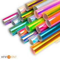 HTV론트 홀로그래픽 시트지 30.48cm X 1.829m 레터링 토퍼제작 풍선 실루엣 카메오 포트레이트 호환, 아쿠아 블루